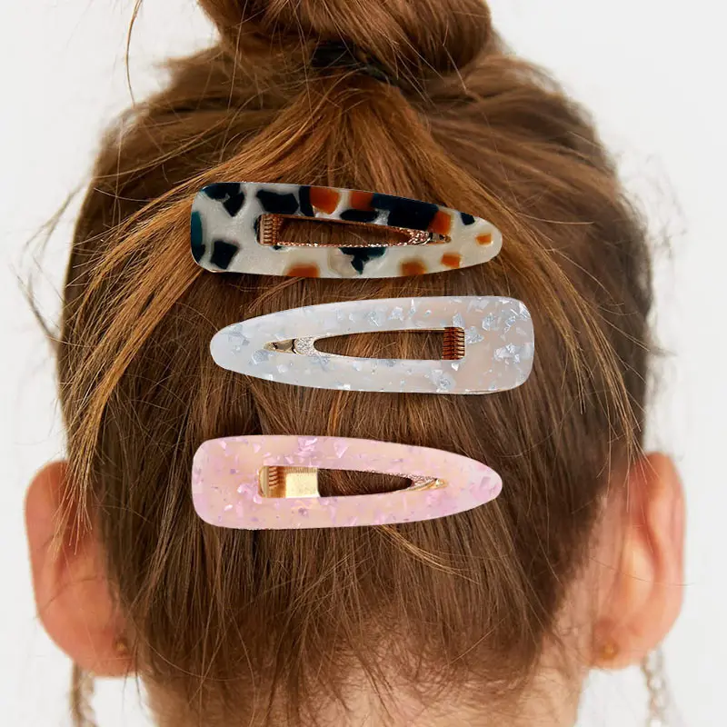 Просто Почувствуйте модный ракушка жемчуг заколки для волос письмо лицо