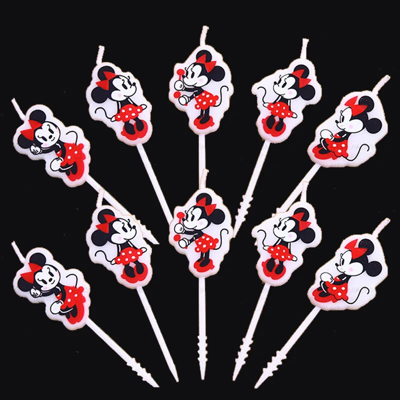 5 шт. принцесса Дисней Минни Микки Маус торт свечи для детей день рождения Топпер