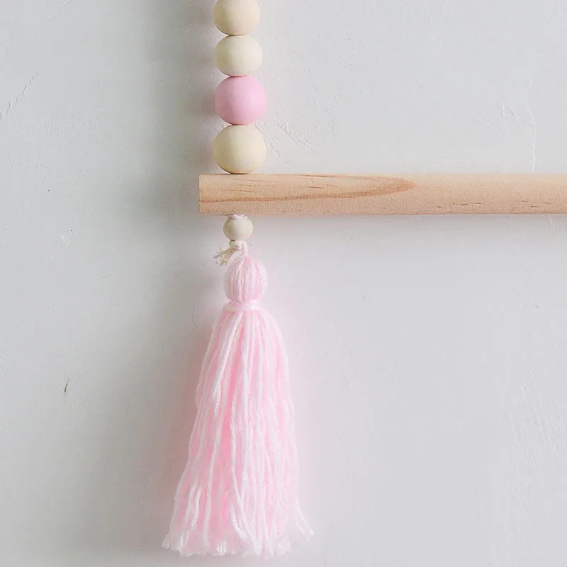 Креативные милые деревянные палочки с кисточками настенная сушилка для одежды