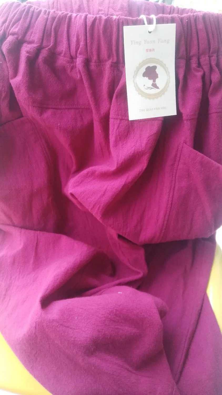 

Aransue Spring Summer Casual Slacks Elastic Waist Trousers Cotton Linen Pants Leisure Pantalon De Loisirs,Bxf365