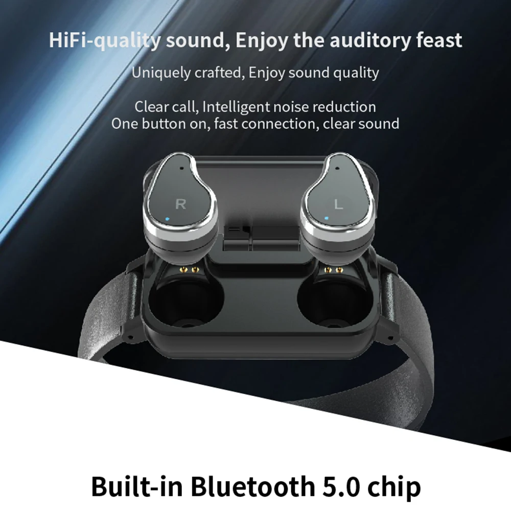 Смарт часы T89 с TWS бинауральные наушники Bluetooth 5 0 фитнес браслет пульсометром