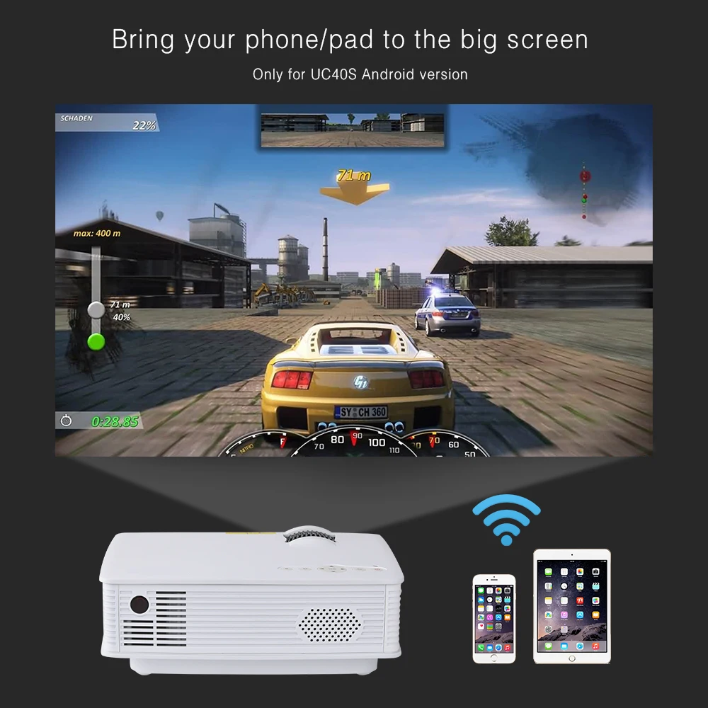 Touyiner Everycom UC40S BT140 портативный проектор (Android Miracast Airplay дополнительно) Домашний