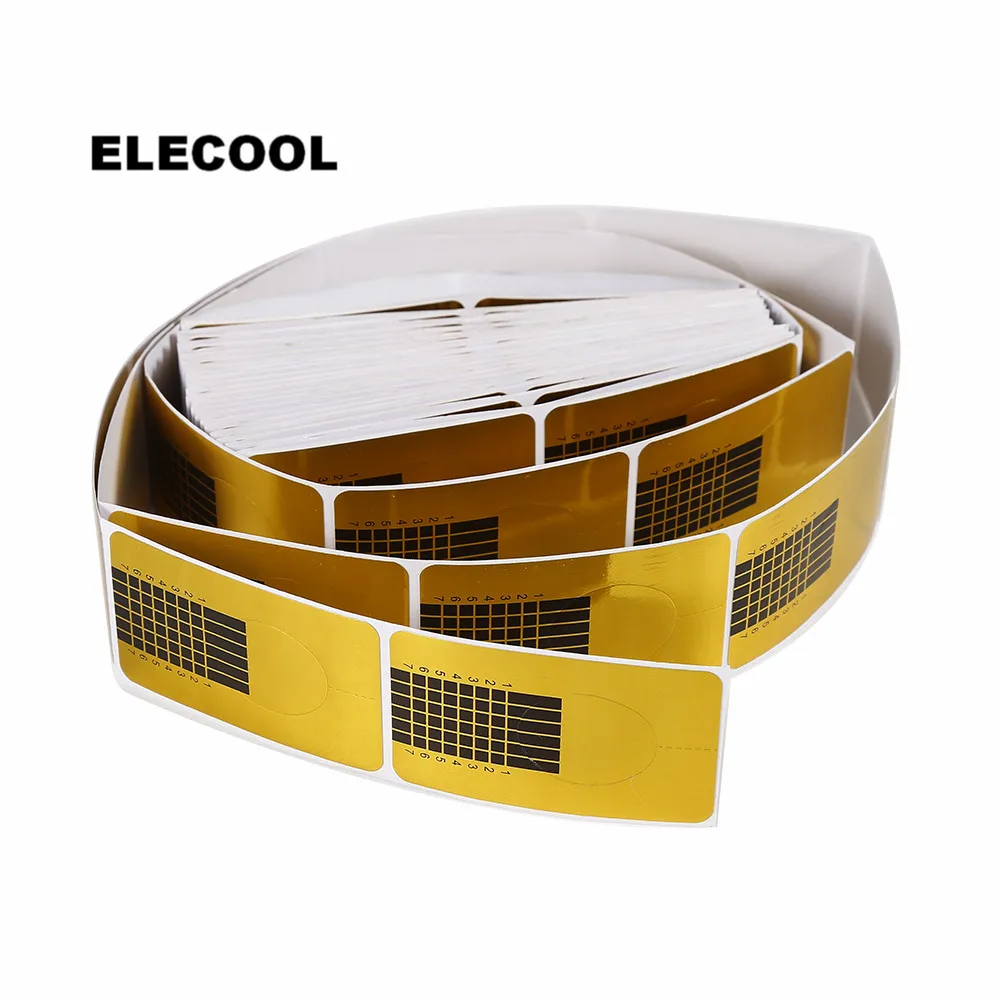 100 шт. золотистые подковообразные наконечники для дизайна ногтей ELECOOL 3D УФ гель