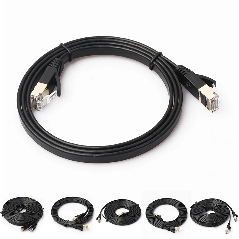 Cat7 сетевой LAN Кабель SSTP RJ45 10 Гбит/с Интернет плоский патч кабель высокая скорость 1