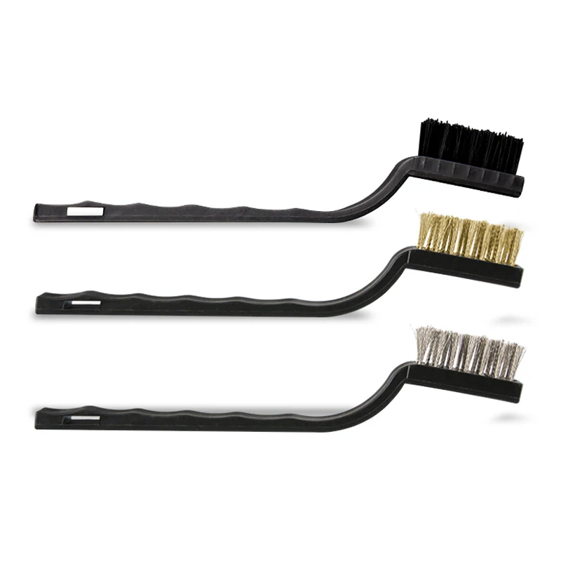 

Anti-Static 3 In 1 Gold/Silver Steel Brush SS-046 Mobile Phone Maintenance Cleaning Brush for Motherbard BGA Soldering Repair