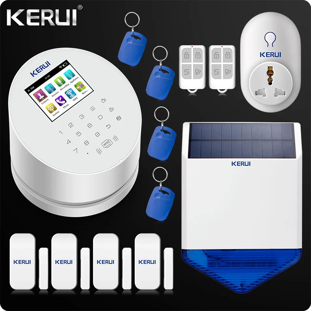 KERUI W2 WiFi GSM PSTN Телефон стационарное домашнее приложение будильник ISO 433 MHz TFT Golor