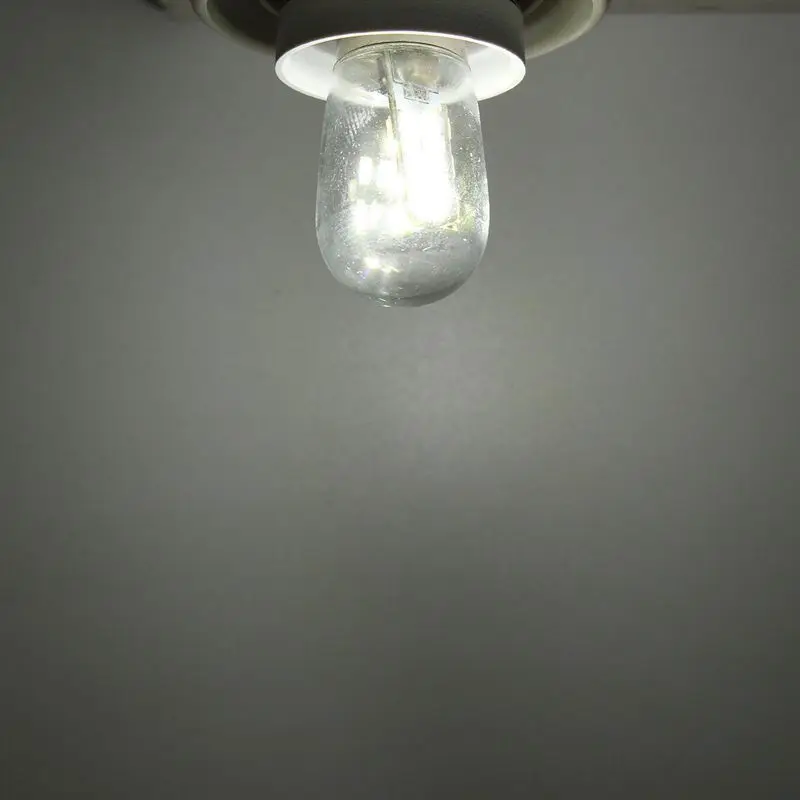 Высокая яркость E12 2 Вт винтовое основание 3014 SMD 24 LED стеклянный абажур лампа