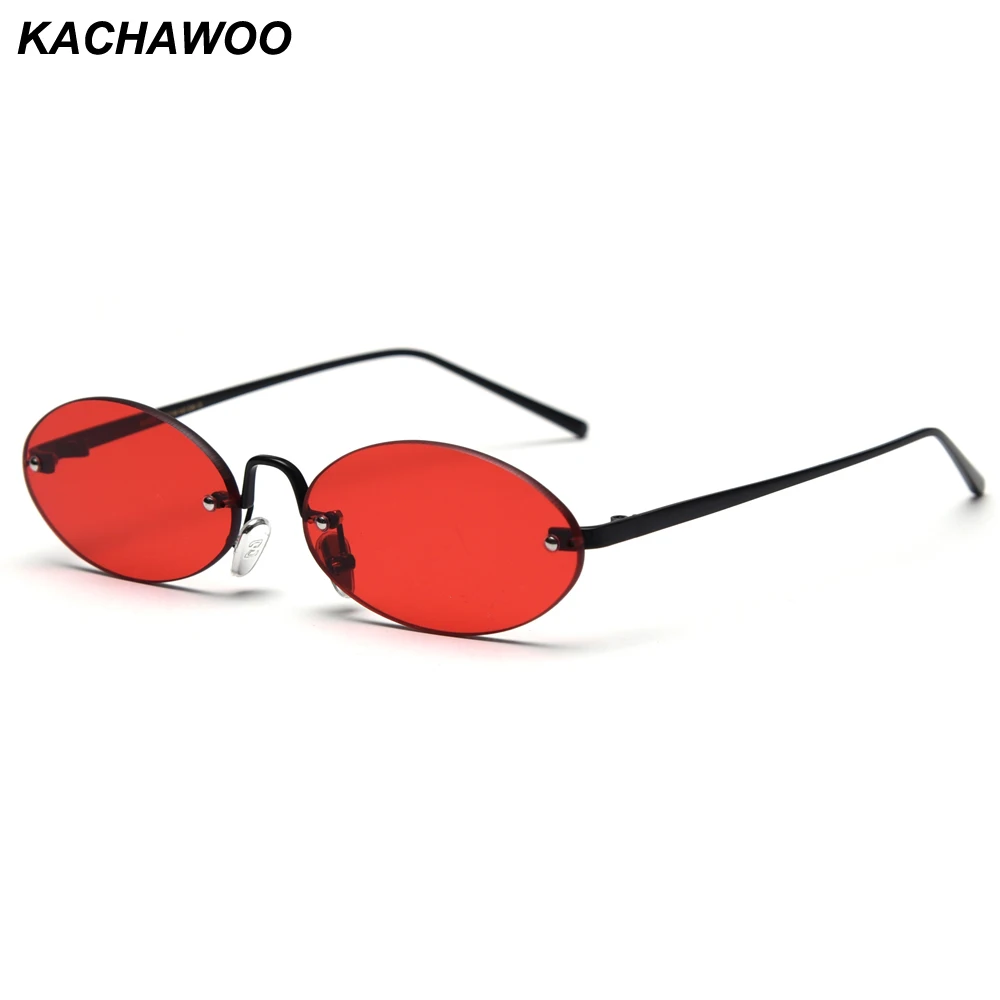 Солнцезащитные очки без оправы Kachawoo для мужчин и женщин овальные аксессуары в