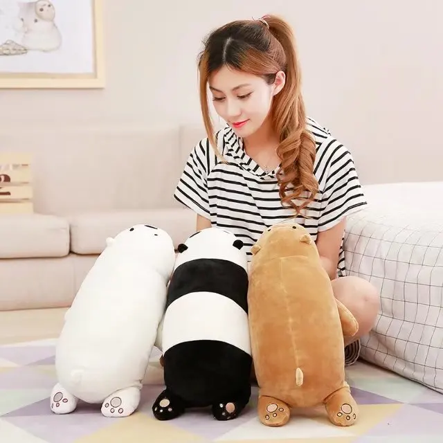 1 шт. 35-90 см Мы Голые Медведи Плюшевые игрушки Kawaii чучела панда коричневые игрушечные белые мишки кукла подушка для девочек подарок на день рождения