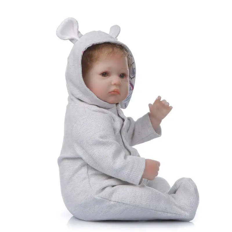 Kawaii twins 16 дюймов ручной работы куклы reborn 40 см мягкие силиконовые виниловые Детские Куклы Принцесса reborn bonecas хорошая одежда подарки - Цвет: a picture