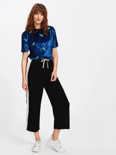 2018 женские свободные широкие брюки весна лето Танцевальные Мешковатые для