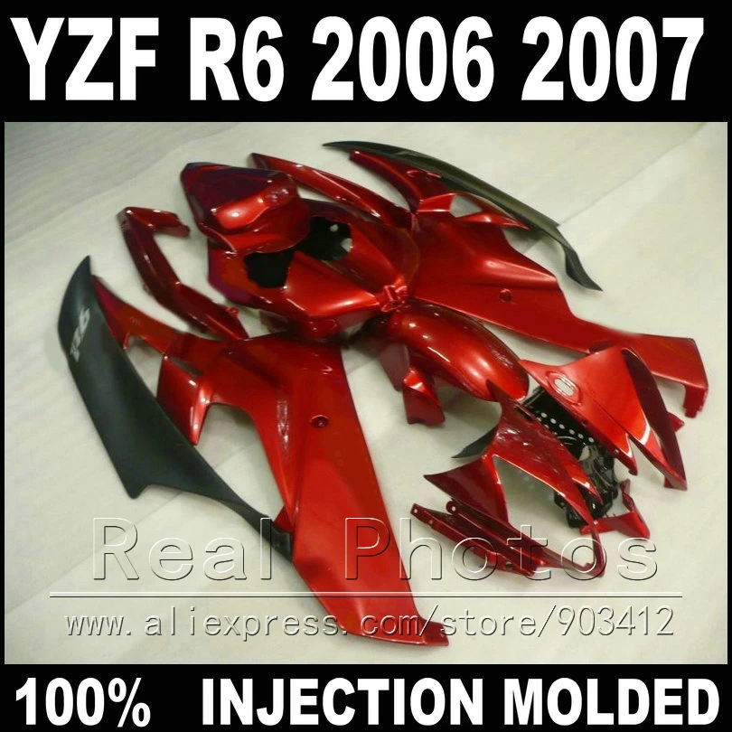 MOTOMARTS 100% подходит для комплекта обтекателей YAMAHA R6 2006 2007 литье под давлением