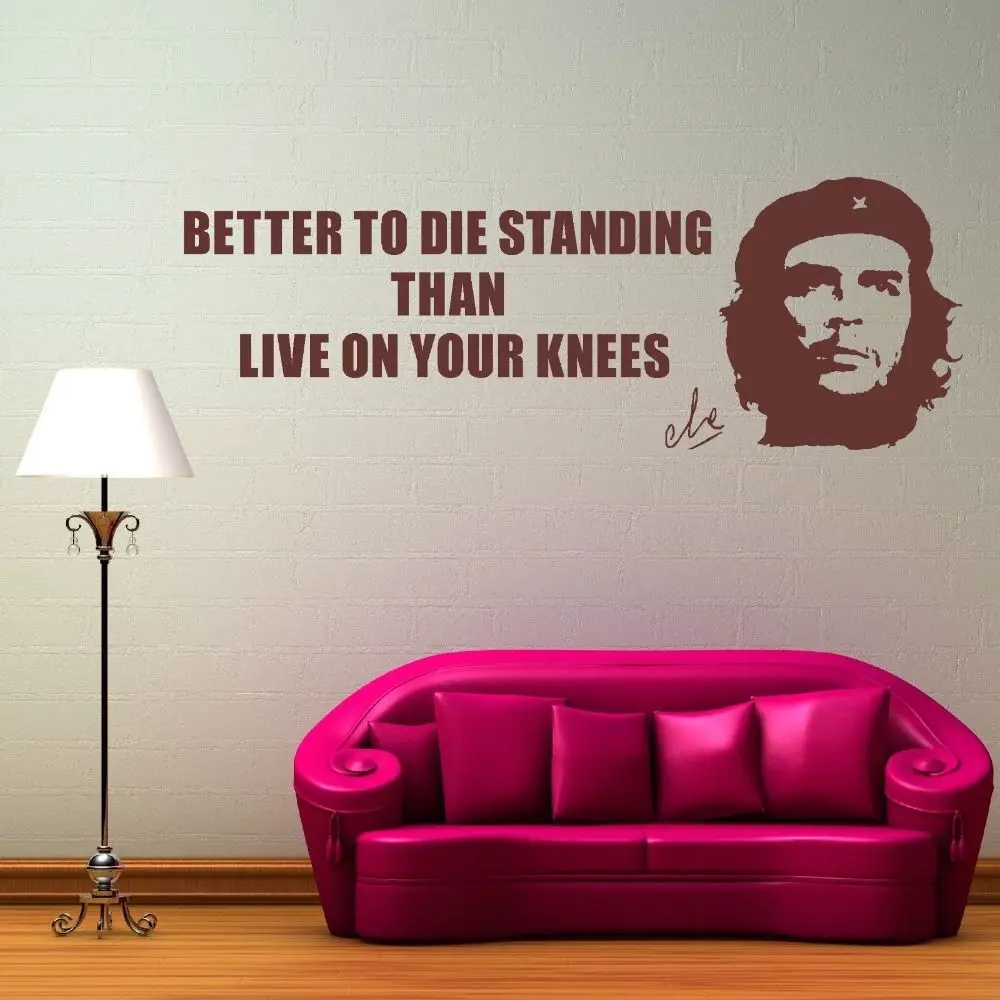 Виниловые наклейки в виде Фотообоев c переводными картинками Че Гевары Цитата