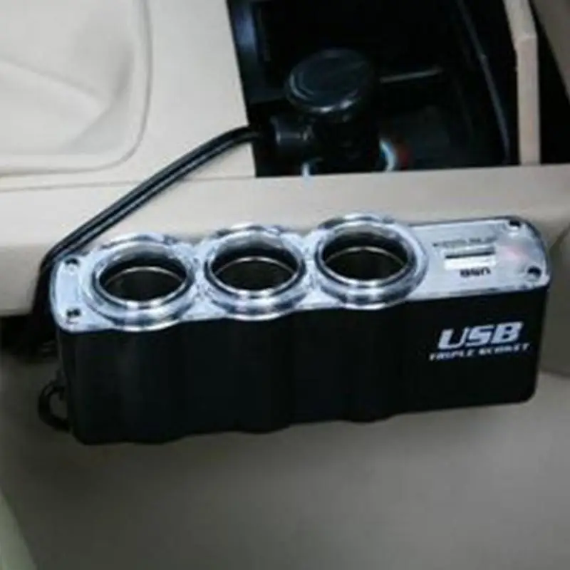 Прикуриватель для сигар с USB-портом и тройным разветвителем | Автомобили