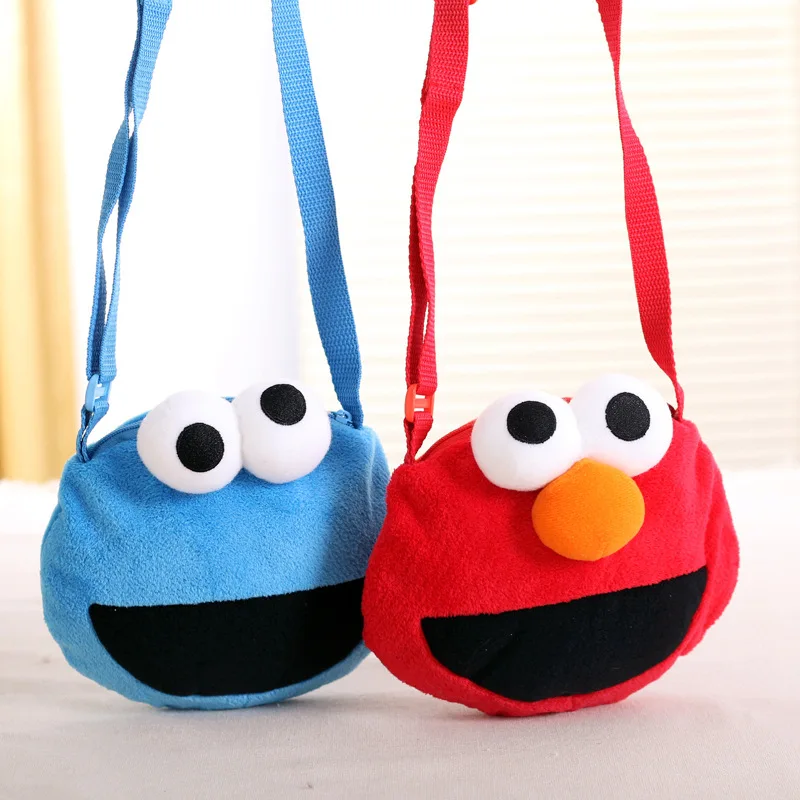 Sesame Street ELMO cookie Monster Plush shoulder bag for Children Purse Crossbody messenger bag Kids Gift
