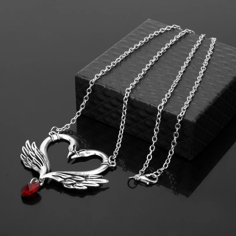 Чокер с лебедем и сердцем HANCHANG ожерелье для женщин цепочка на свитер подвески