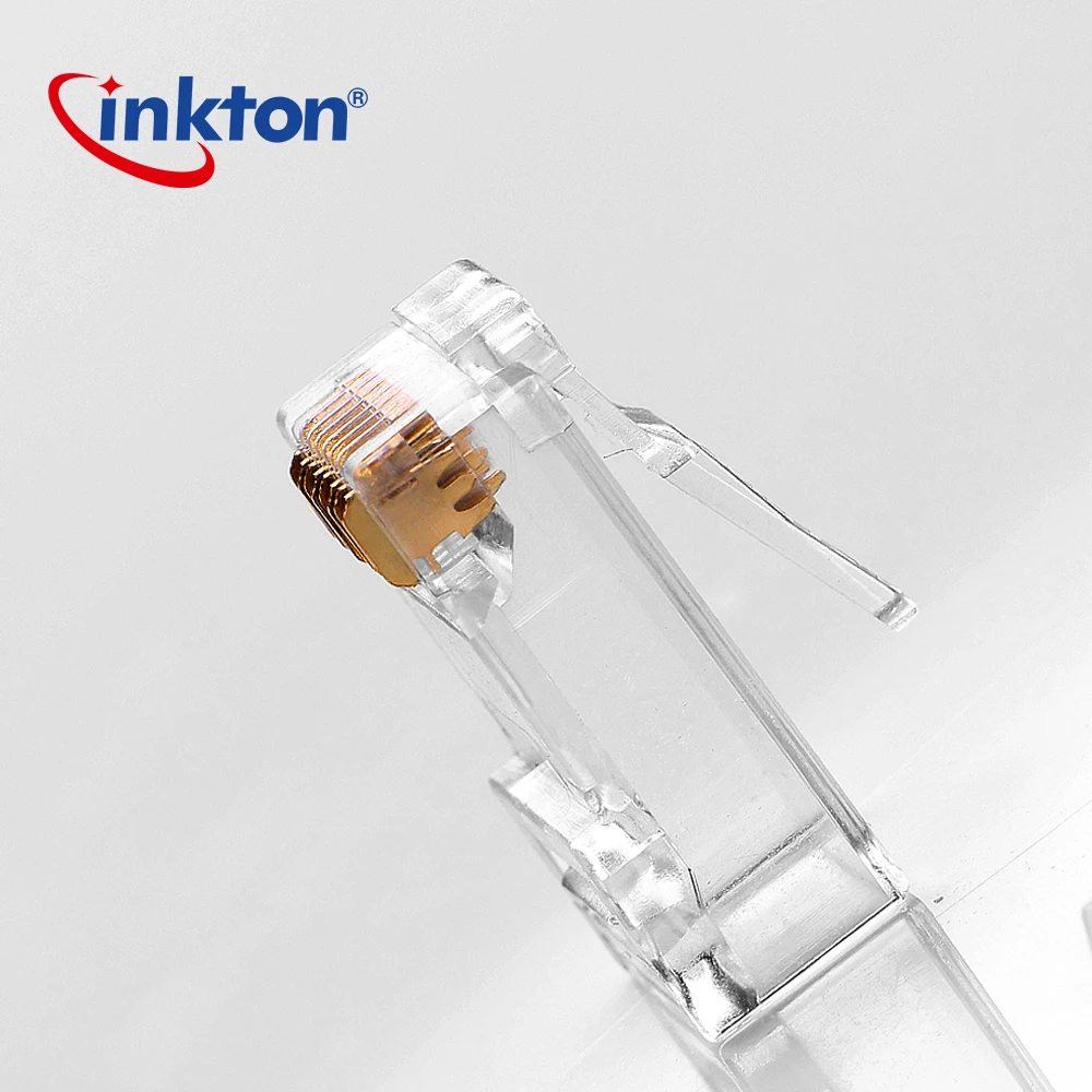 Inkton RJ45 Коннектор с кристаллами Cat6 UTP 8p8c Ethernet Кабельный соединитель Высокое