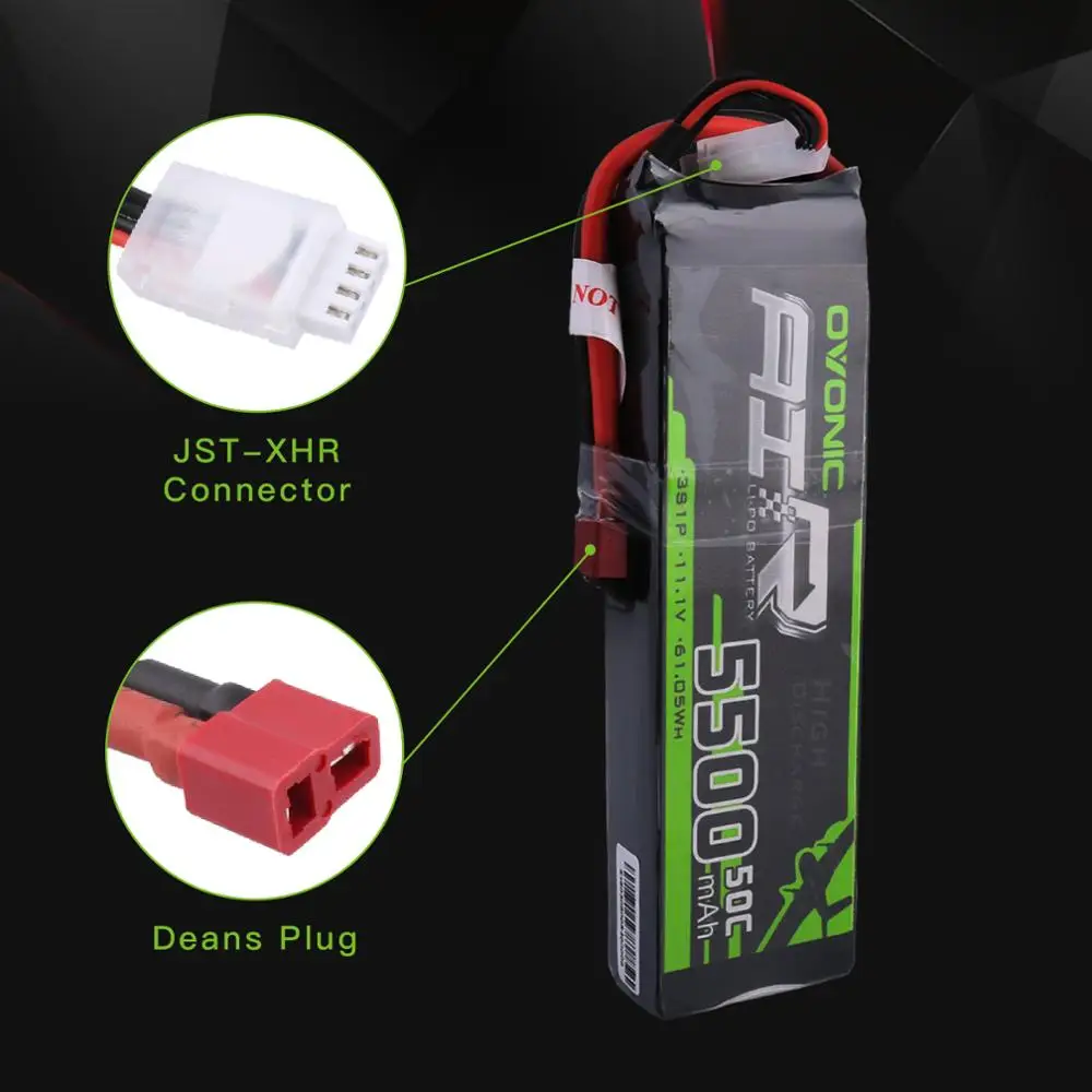 2х батарея osonic LiPo 5500mAh 11,1 V LiPo 3S 50C-100C батарейный блок T Разъем XT60 разъем для радиоуправляемого автомобиля вертолета Quadapter Drone