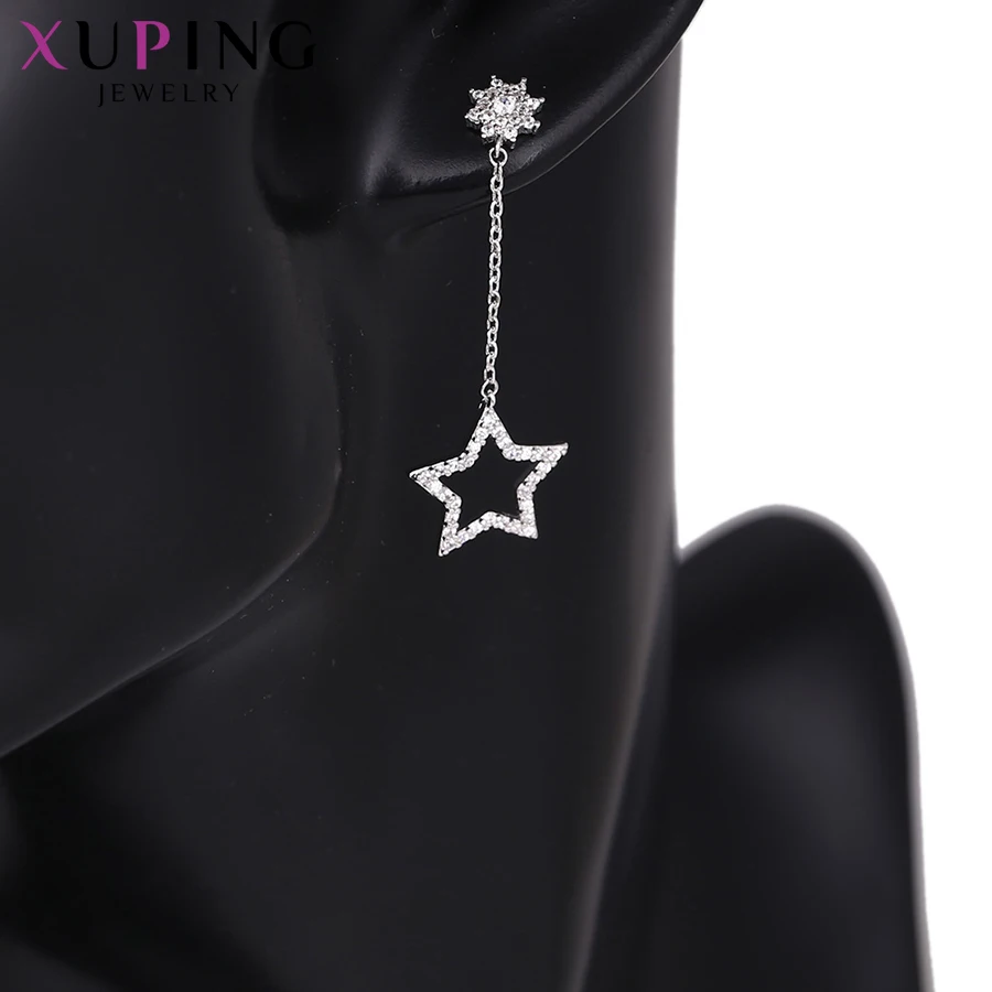 Xuping модные элегантные Асимметричные Луна и звезда серьги формы для женщин Рождественский день Ювелирные изделия Подарки S38-93498