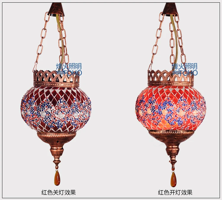 Потолочный ретро светильник Mancoffee яркая стеклянная лампа в богемном стиле Юго