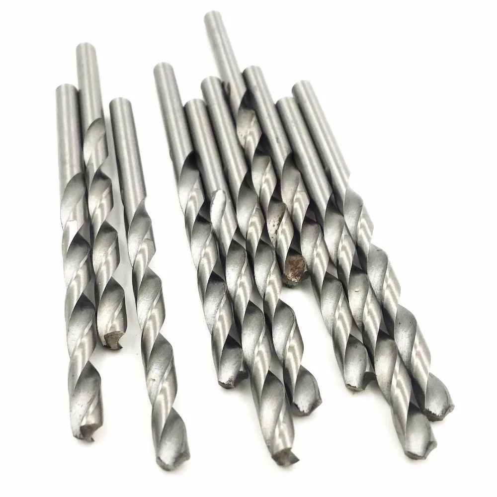 GOXAWEE 10 шт. спиральные сверла 6 мм с прямым хвостовиком из быстрорежущей стали