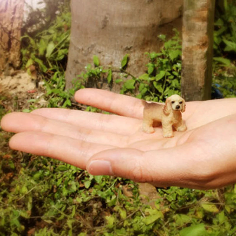 Миниатюрная фигурка собаки из смолы украшение для вечевечерние НКИ в саду торта