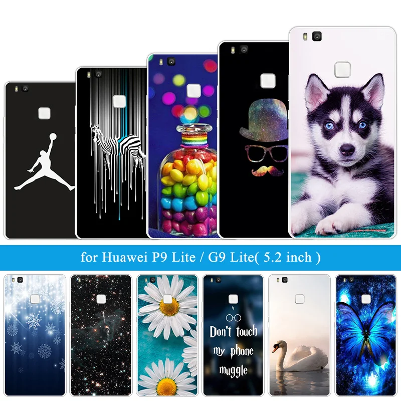 Чехол для Huawei P9 Lite Hawei P9Lite чехол Силиконовый Забавный Кот задняя крышка Ascend чехлы p