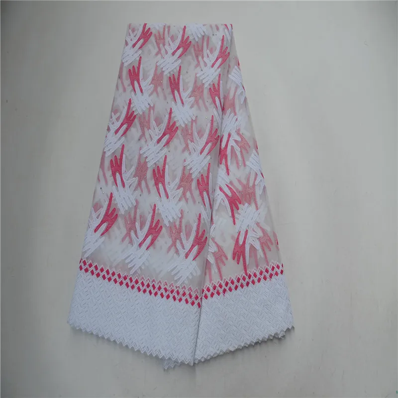 Новинка 2019 африканская вуаль кружевная ткань с камнями Высококачественная