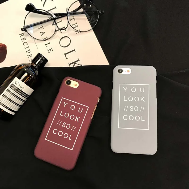 You Look So Cool чехол для телефона iPhone X XR XS Max 5 5S SE 6 6S 7 8 Plus полупакет жесткий пластиковый