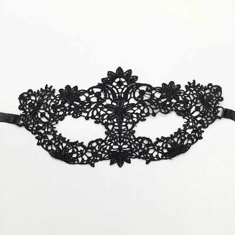 Black Unshaped 1 шт черные сексуальные вечерние кружевные маски для женщин, половина лица, карнавал, фестиваль, бал, Хэллоуин, маскарадные маски, вечерние и праздничные принадлежности - Цвет: Black Unshaped