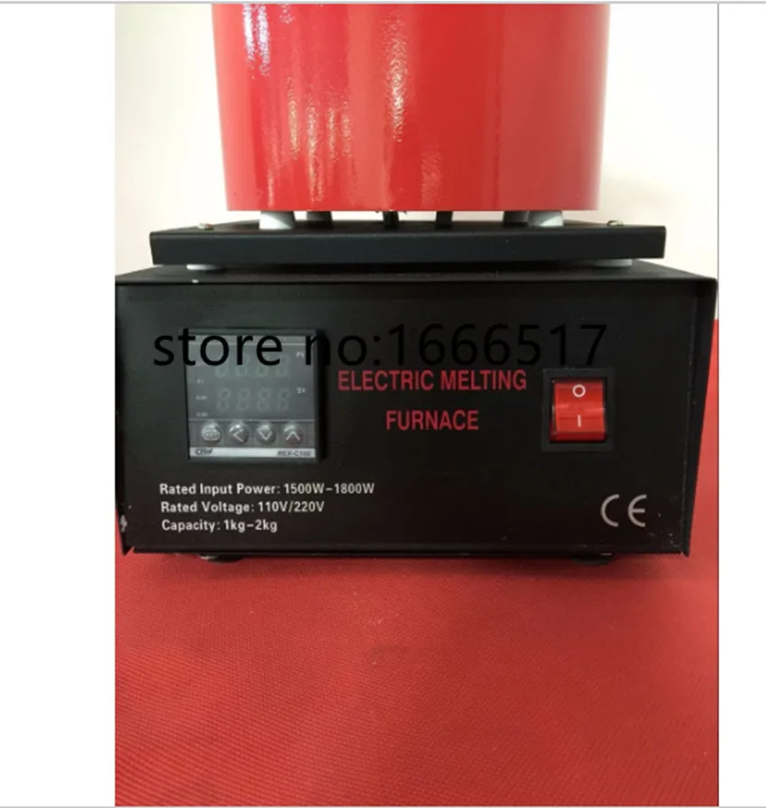 Автоматическая электрическая плавильная печь для серебра и золота + тигель 2 кг