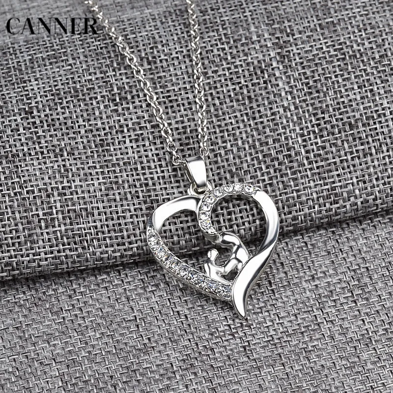 Женское Ожерелье с кулоном в виде сердца фианитом|Ожерелья подвеской| |