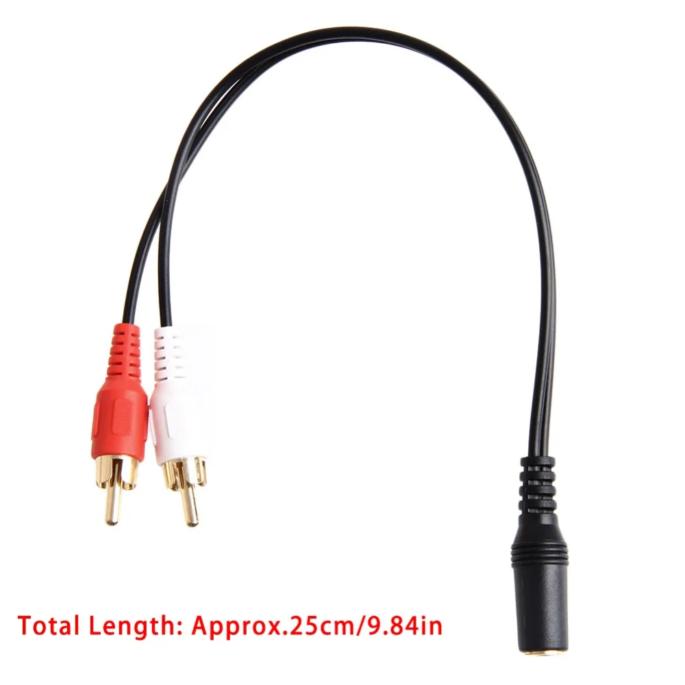 3 5 мм стерео гнездо на 2 штекера RCA аудио Y Spliter Кабель преобразования|3.5mm stereo female