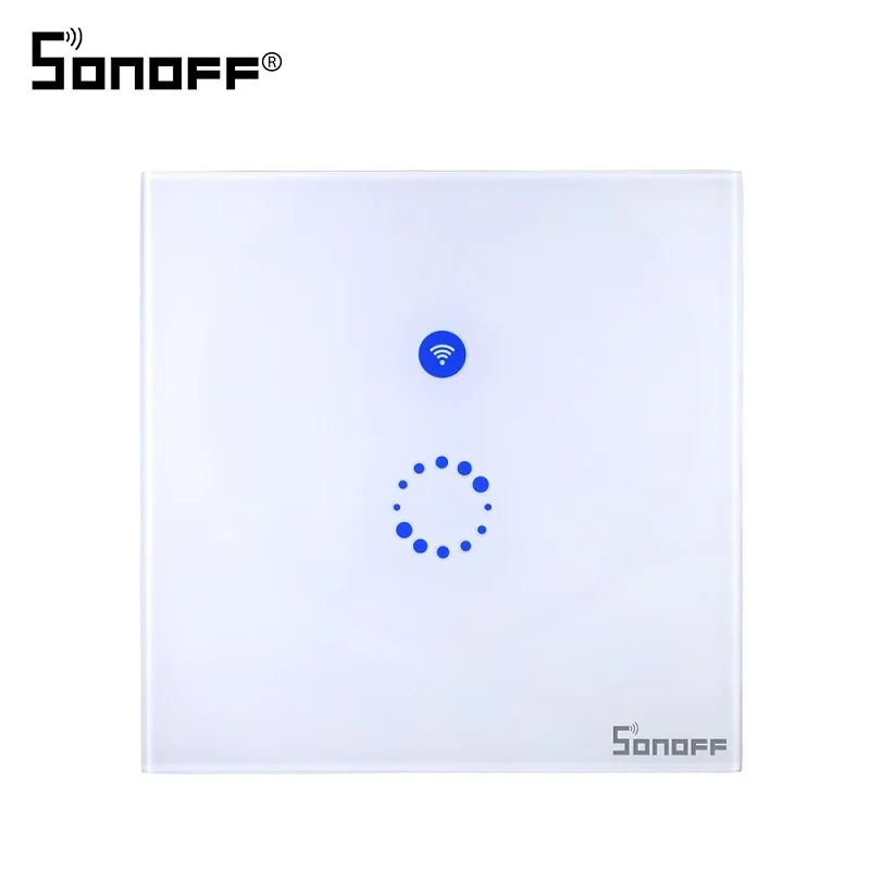 Sonoff touch eu SONOFF сенсорный настенный переключатель EU/US Wifi 1 банда Сенсорная панель eWelink пульт дистанционного управления Модуль Автоматизации умного дома Alexa Google Home - Комплект: Sonoff touch eu