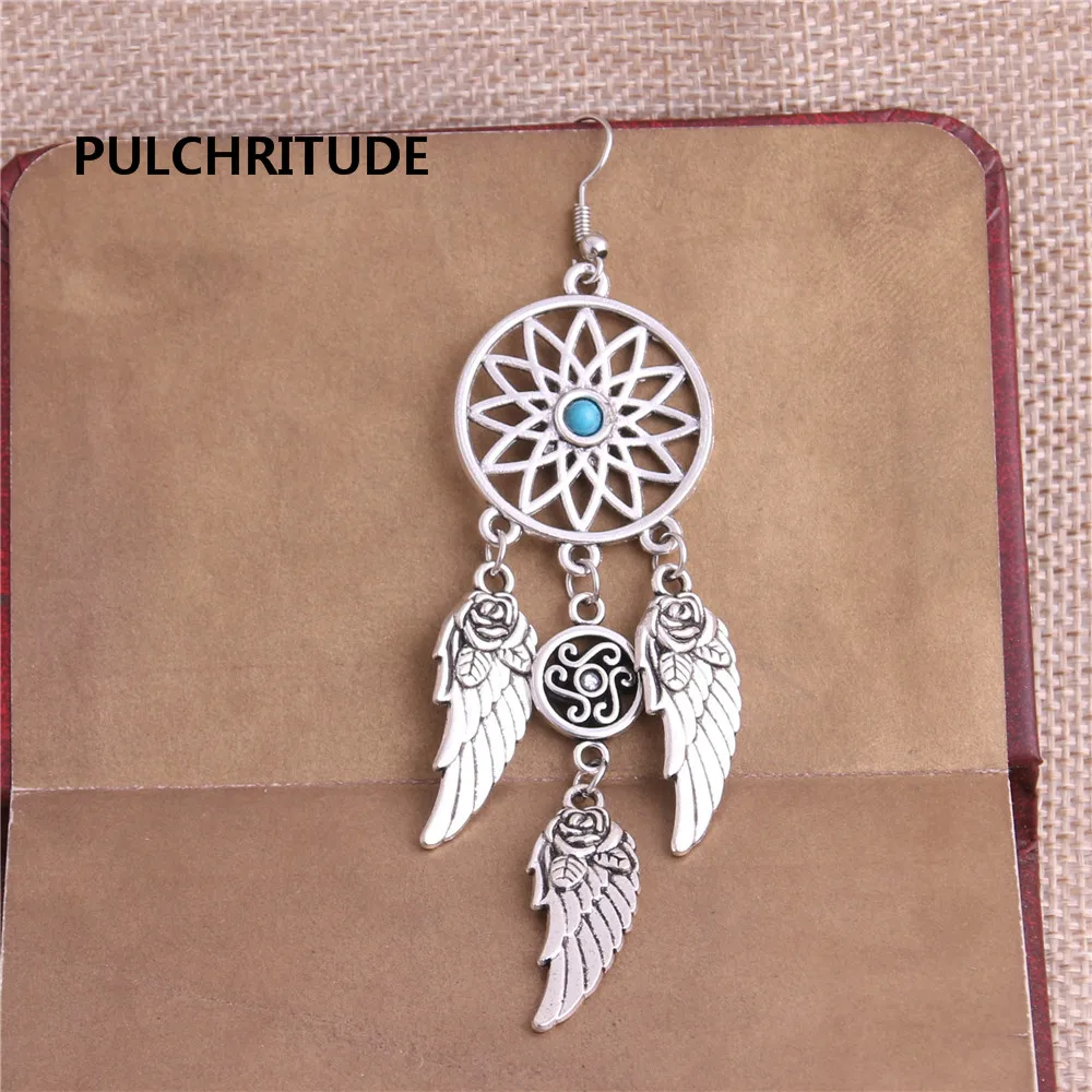 PULCHRITUDE 4 шт./лот металлическая античная серебряная бронза перо очарование Ловец
