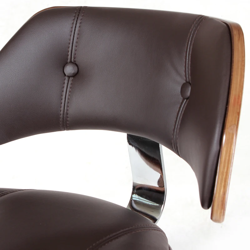 Грецкий орех Бентвуд регулируемая высота барный стул W/кнопка хохлатый черный