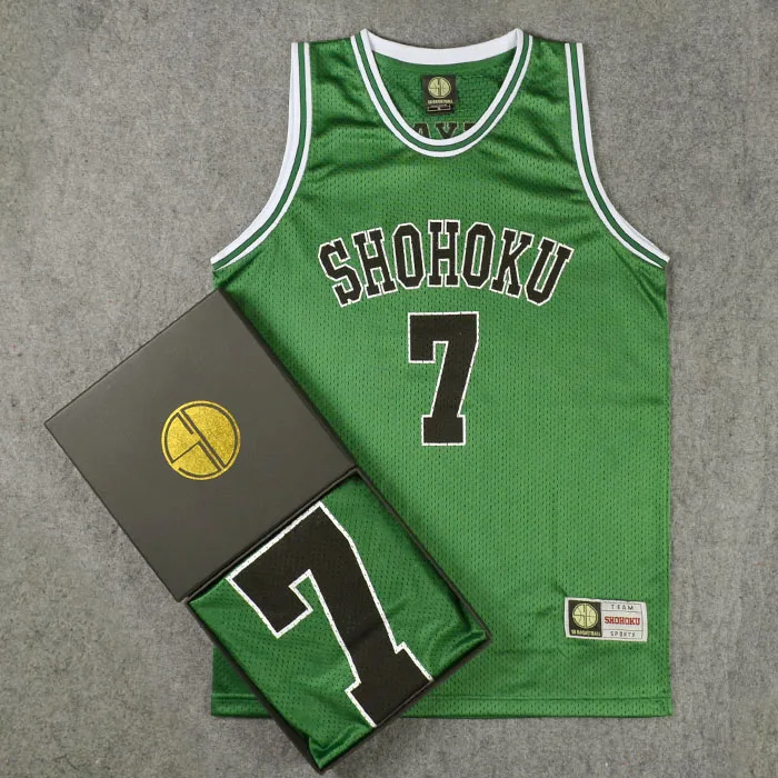Аниме SLAM DUNK Shohoku костюмы для косплея номер 7 Ryouta Miyagi без рукавов школьная