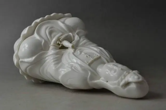 8 26 "изысканная китайская фотосессия Kwan yin сидящая на статуе Будды с