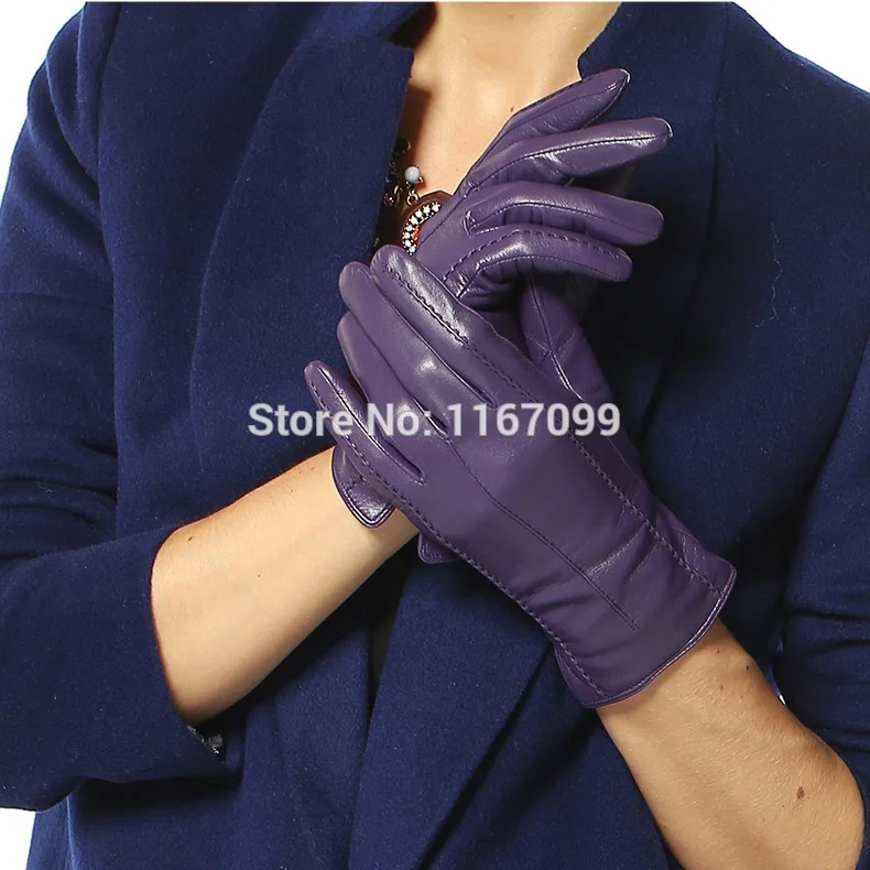 Новые женские перчатки из 100% натуральной кожи зимние теплые черного коричневого