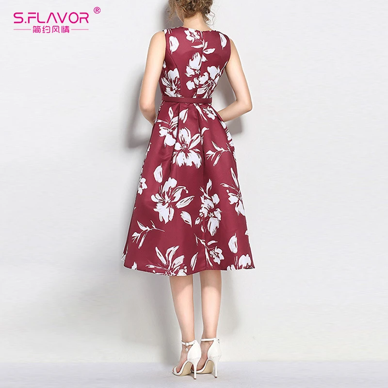 Женское повседневное платье без пояса S.FLAVOR элегантное праздничное трапеция