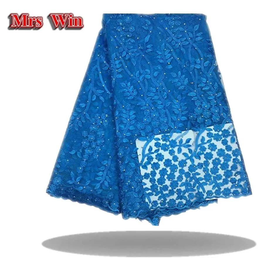 Swiss lace fabric and French 5 yards wholesale flower Nigerian for party dresses smart choice | Дом и сад