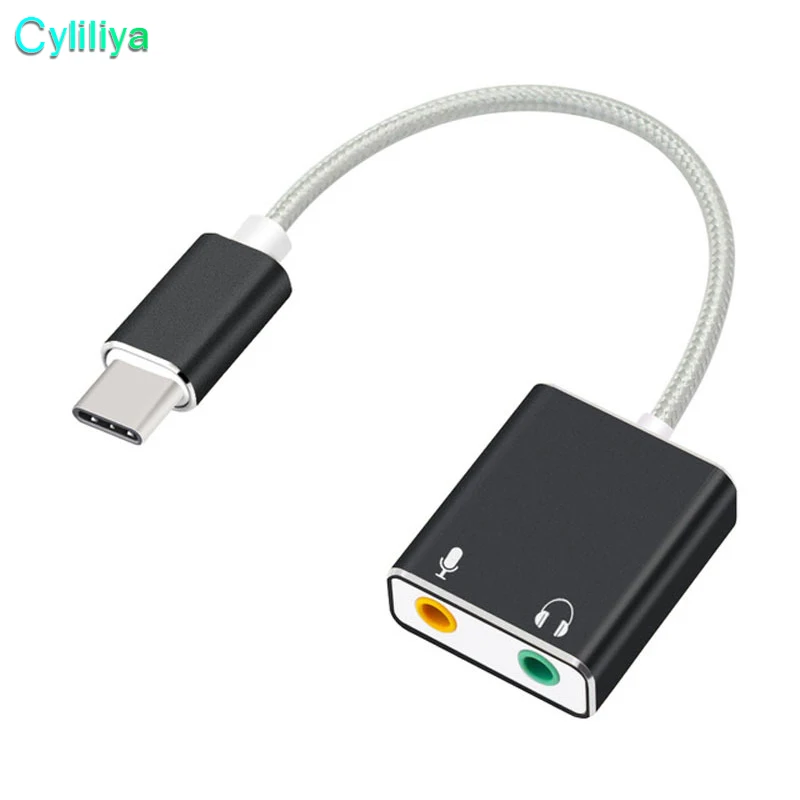 USB-C Type-C Adapter Cable with 3.5mm 3D Stereo Sound Soundbox Earphones Plug and Speaker Microphone Jack | Мобильные телефоны и