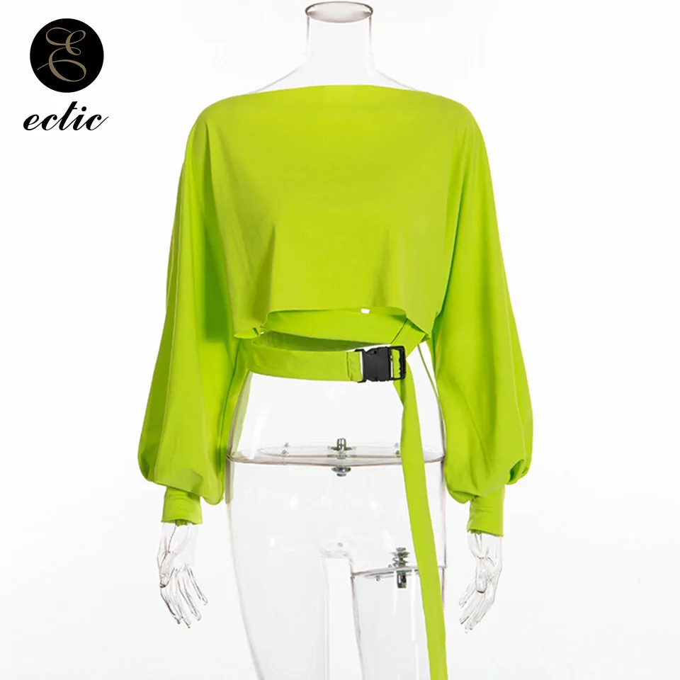 Желтый Свитшот Спортивная Кофта Кроп Топ Перекрестный Харадзюку На Одно Плечо