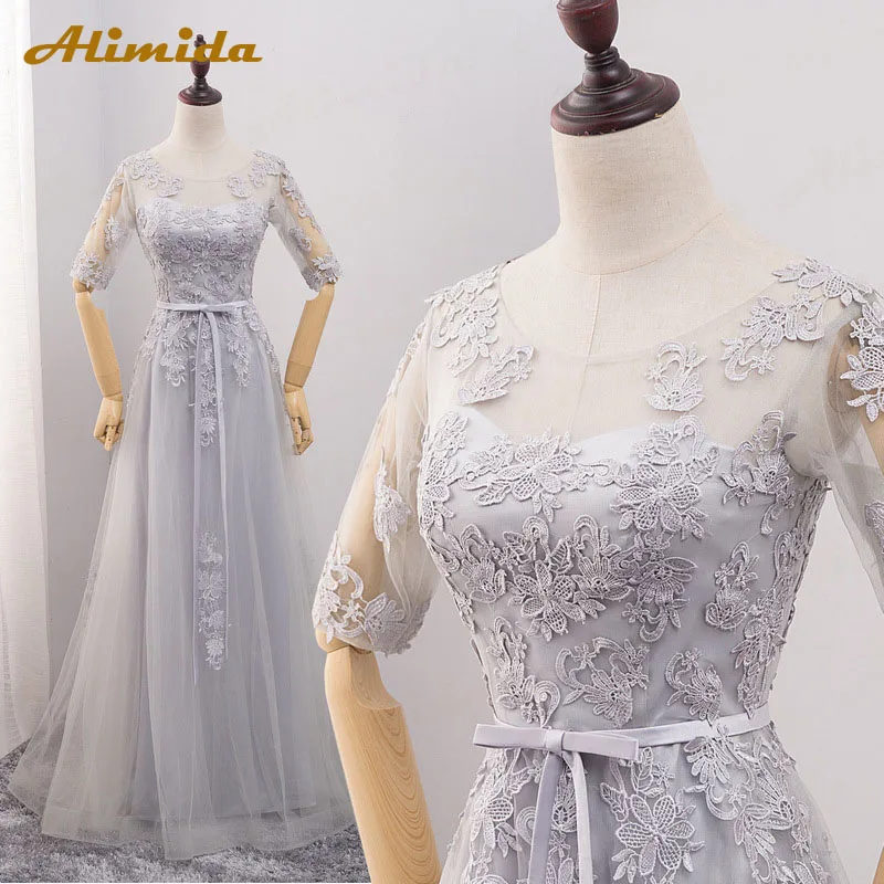 Элегантное розовое вечернее платье для девочек с длинными 2020 аппликации кружево