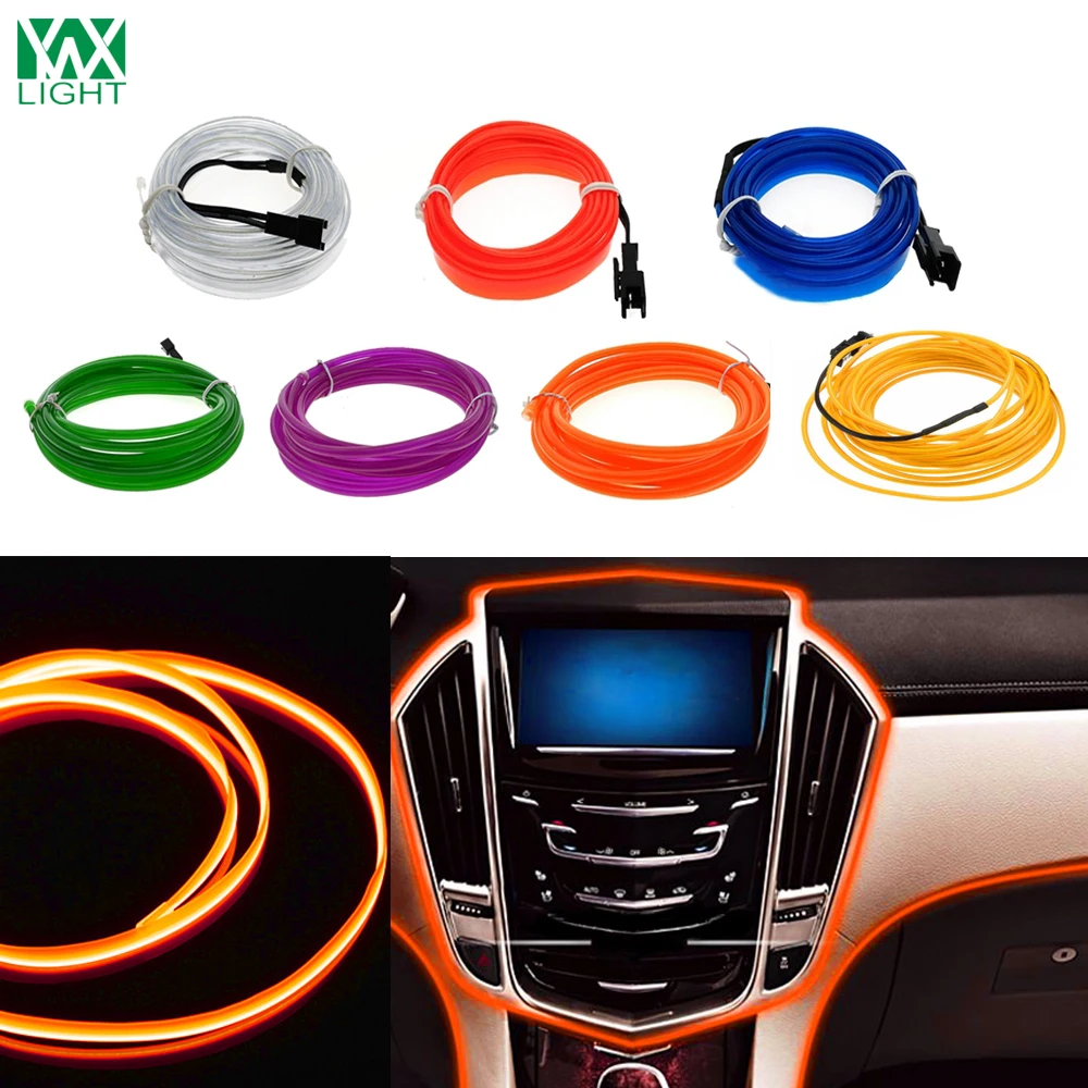 

YWXLight 5M Waterproof LED Strip Light Neon Light 7 Color Flexible Neon Light Rope Controller For Car Decoration Strips Lamps