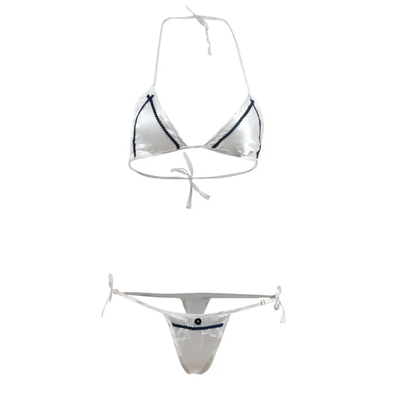 Школьное Прозрачное Бикини с сеточкой сексуальная школьная форма комплект