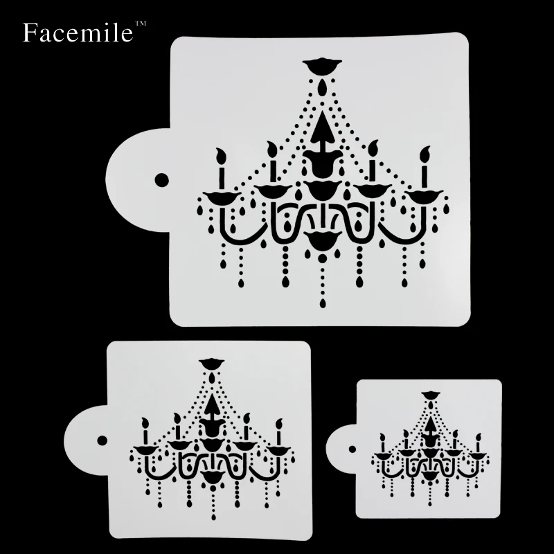 3 шт. форма люстры Подарочный трафарет для помадки украшение кухонного кекса