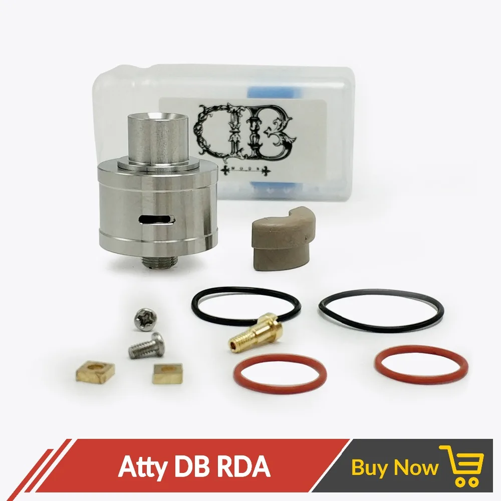 

Испаритель Volcanee Coppervape Atty DB стилизованный RDA перестраиваемый капающий атомайзер диаметром 22 мм для боксмода вейпа