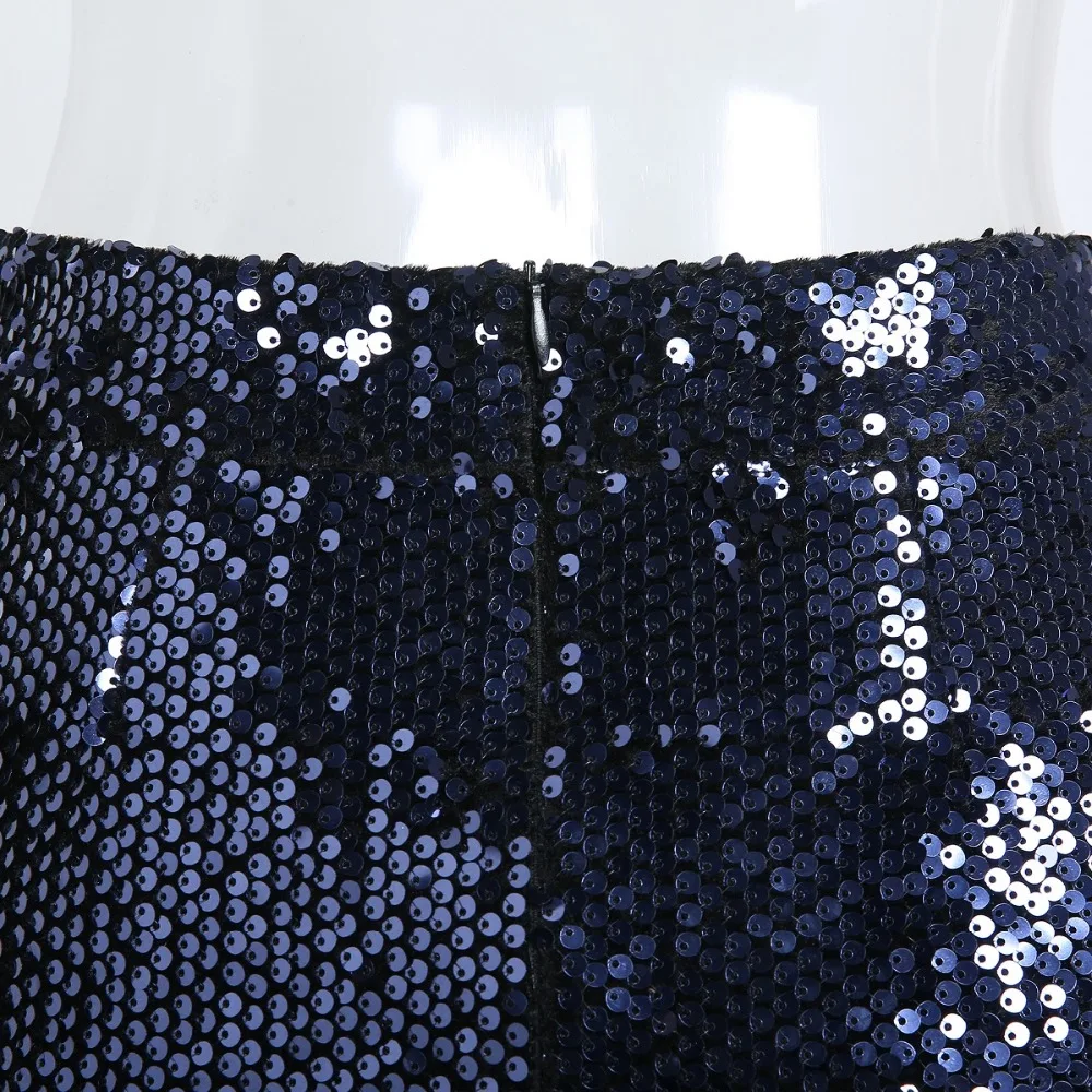 Фото Women Summer Sexy Mini Mermaid Skirt 2018 Blue Sequins Ruffles Slim Zipper Shiny Female Short Evening Party Club Skirts Женская одежда Women Summer Sexy Mini Mermaid Skirt 2018 Blue Sequins Ruffles Slim Zipper Shiny Female Short Evening Party Club Skirts Женская одежда