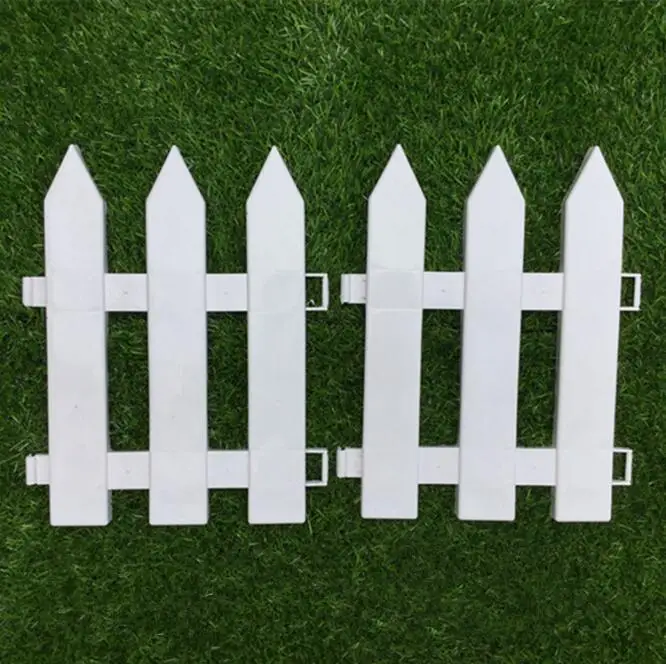 

10pcs,30*24cm,White plastic pointed European fence garden garden fence Christmas decoration green fence gardening